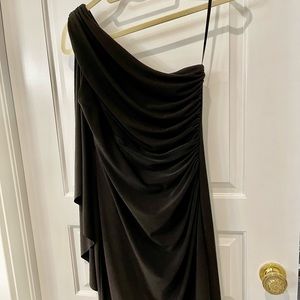 Ralph Lauren 8P black one shoulder cocktail dress